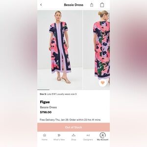 Figure 

Bessie Dress - Pink and Purple